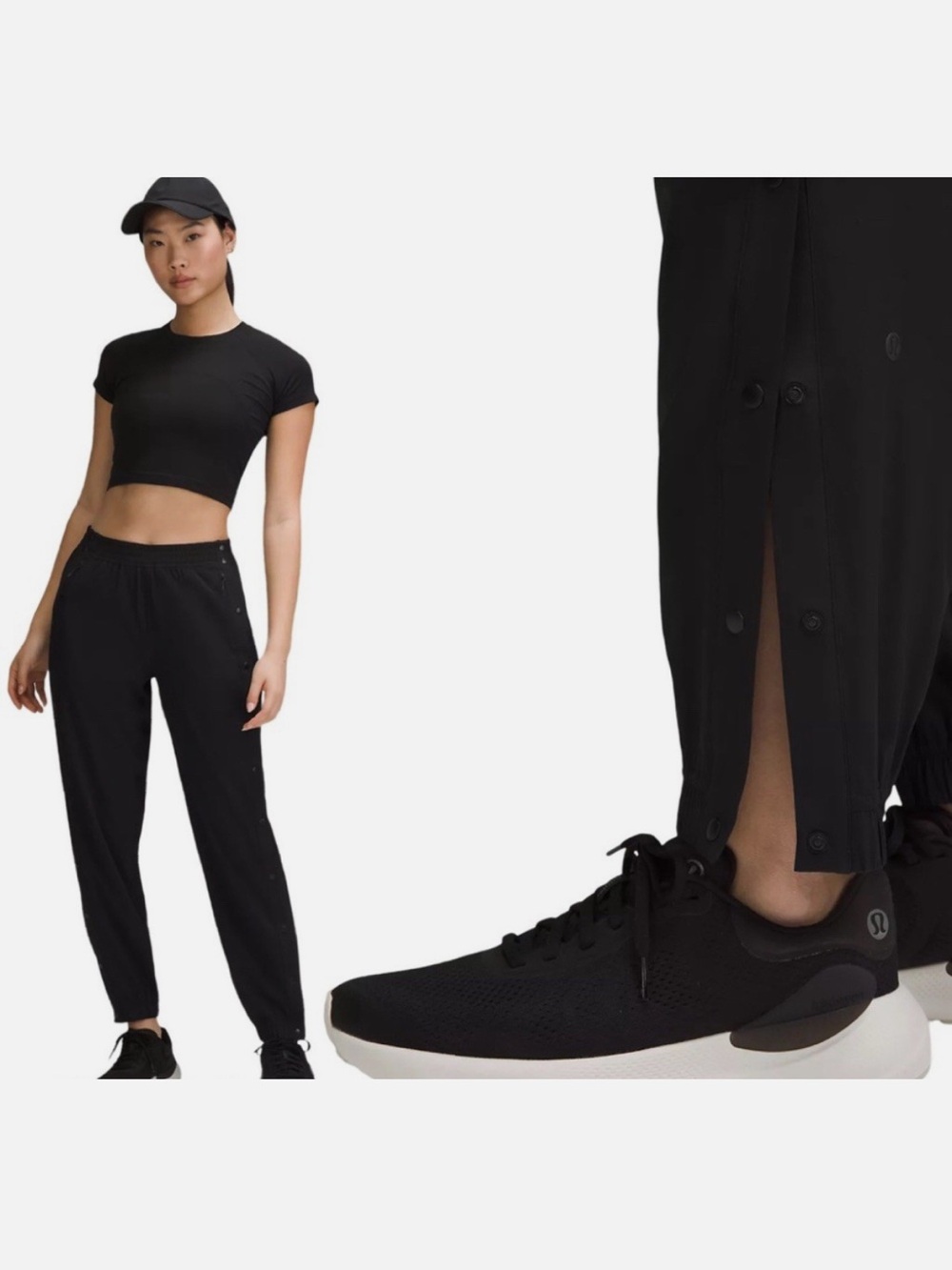 BNWOT lululemon tear away button snap jogger pants